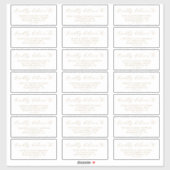 Elegante Gold Script Wedding Guest Address Labels (Blatt)