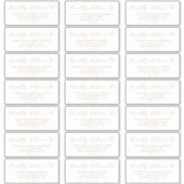 Elegante Gold Script Wedding Guest Address Labels (Vorderseite)