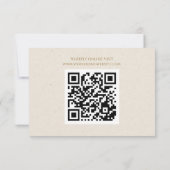 Elegante Gold Script Wedding RSVP Card (Rückseite)