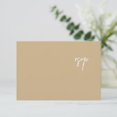 Elegante Gold Script Wedding RSVP Card Karte (Stehend Vorderseite)