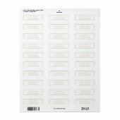 Elegante Gold Script Wedding Rücksendeadresse (Vorne)