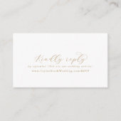 Elegante Gold Script Wedding Website UAWG Begleitkarte (Vorderseite)