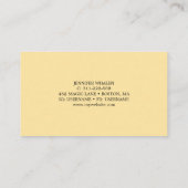 Elegante Gold Scrolls Floral Custom Business Card Visitenkarte (Rückseite)