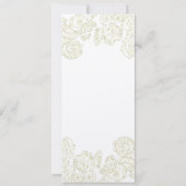 Elegante Gold Scrolls Wedding Dankeschön Card Einladung (Rückseite)