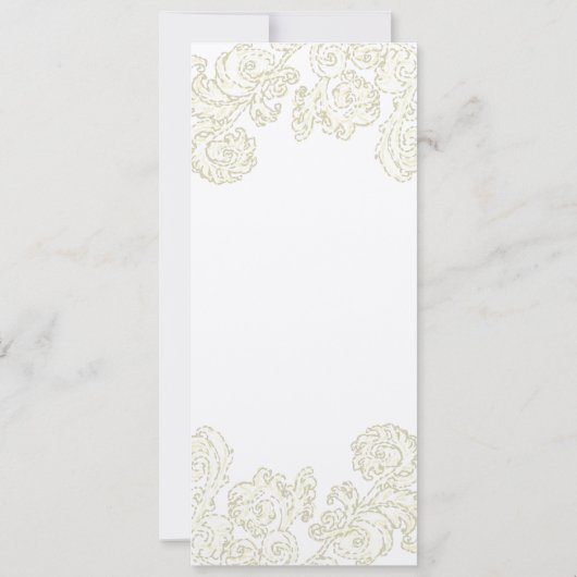 Elegante Gold Scrolls Wedding Dankeschön Card Einladung (Rückseite)