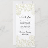 Elegante Gold Scrolls Wedding Dankeschön Card Einladung (Vorderseite)