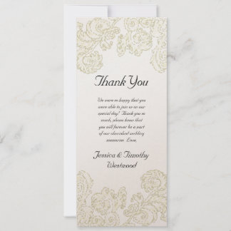 Elegante Gold Scrolls Wedding Dankeschön Card Einladung
