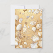 Elegante Gold Seashell UAWG Wedding Card RSVP Karte (Rückseite)