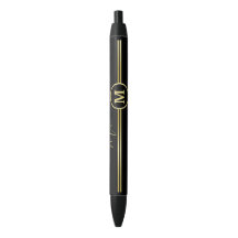 Elegante Gold-Signatur-Monogramm auf Schwarz