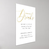 Elegante Gold Signature Drinks | Wedding Bar Sign Foliendrucke (Ablage )