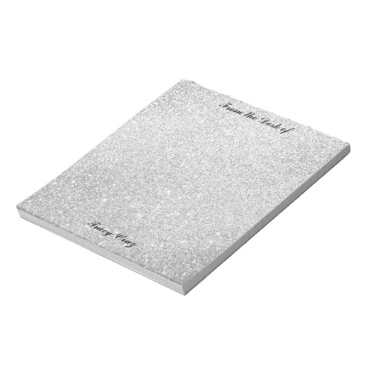 Elegante Gold/Silver Custom Notes Notizblock (Rotiert)