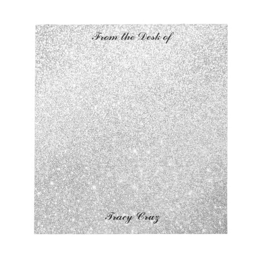 Elegante Gold/Silver Custom Notes Notizblock (Vorderseite)