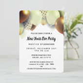 Elegante Gold Silvester Party Einladung (Stehend Vorderseite)