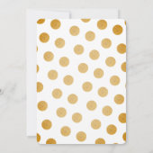 Elegante Gold Silvester Party Einladung (Rückseite)