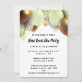 Elegante Gold Silvester Party Einladung (Vorderseite)