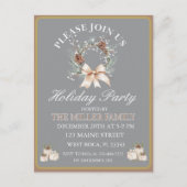 Elegante Gold- & Silvesterparty  Feiertagspostkarte (Vorderseite)