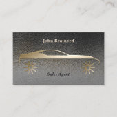 Elegante Gold & Smokey Gray Auto Business Card Visitenkarte (Vorderseite)