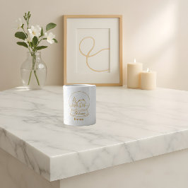 Elegante Gold Snow Globe Weihnachten Tasse