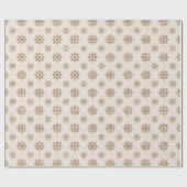 Elegante Gold Snowflake Geschenkpapier (Flach)