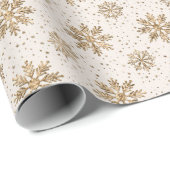 Elegante Gold Snowflake Geschenkpapier (Rolleneckpunkt)