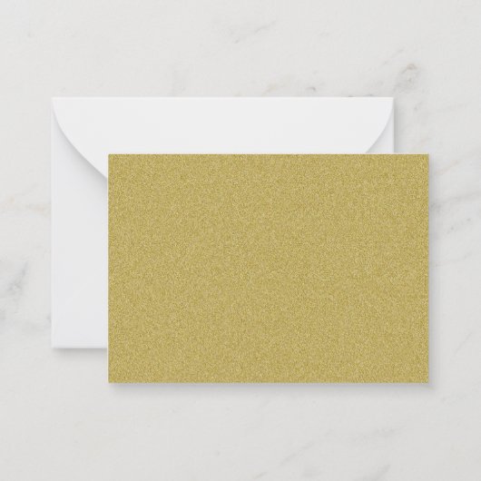 Elegante Gold Snowflake Personalisierte Note Card Mitteilungskarte (Rückseite)