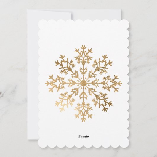 Elegante Gold Snowflake Weihnachten (Rückseite)