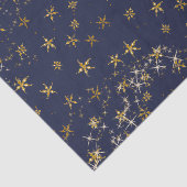 Elegante Gold Snowflake Weihnachten Seidenpapier (Ausschnitt)