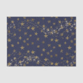 Elegante Gold Snowflake Weihnachten Seidenpapier (Vorderseite)