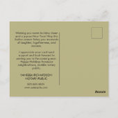 Elegante Gold Snowflakes Business Logo Notar Postkarte (Rückseite)