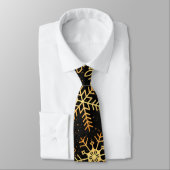 Elegante Gold Snowflakes Weihnachten | Necktie Krawatte (Gebunden)