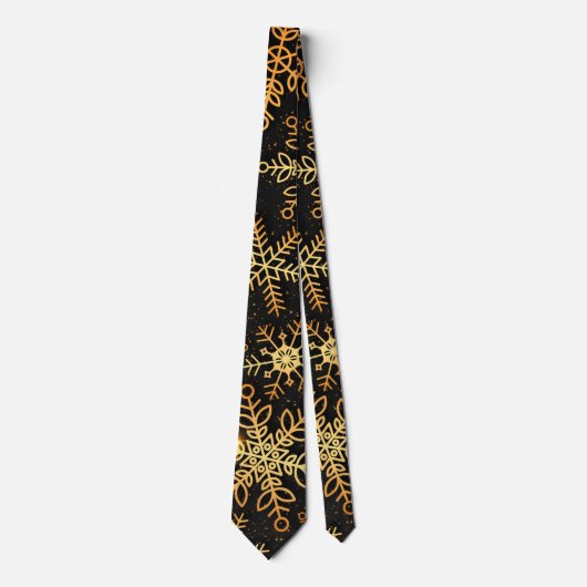 Elegante Gold Snowflakes Weihnachten | Necktie Krawatte (Vorderseite)