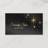 Elegante Gold Sparkle Esthetician Business Card Visitenkarte (Vorderseite)