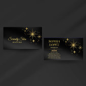 Elegante Gold Sparkle Esthetician Business Card Visitenkarte