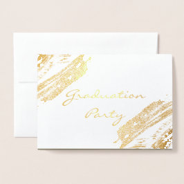 Elegante Gold Sparkling Graduiertenparty Einladung