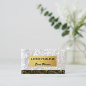 Elegante Gold-Speck mit Bokeh-Glamour Visitenkarte (Stehend Vorderseite)