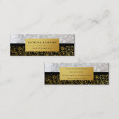 Elegante Gold-Speck mit Bokeh Mini Visitenkarte (Vorne/Hinten)