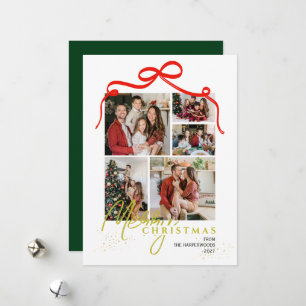 Elegante Gold-Spritzer Frohe Weihnachten Familienf