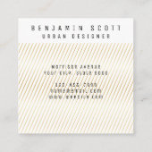 Elegante Gold Square Business Card Quadratische Visitenkarte (Rückseite)