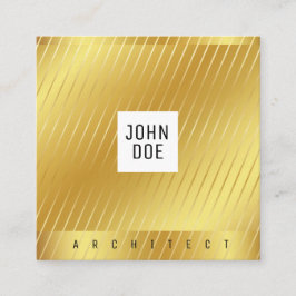 Elegante Gold Square Business Card Quadratische Visitenkarte