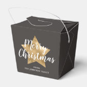 Elegante Gold Star Weihnachten Geschenkschachtel (Rückseite)