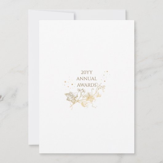 Elegante Gold Starry Night Awards / Gala Night Einladung (Rückseite)