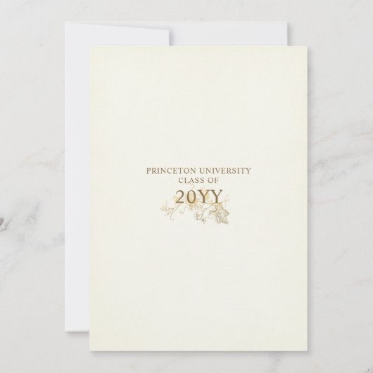 Elegante Gold Starry Night Graduation Party Einladung (Rückseite)