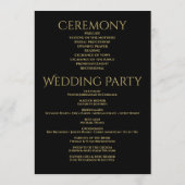 Elegante Gold Stars auf der Schwarzen Festung Programm (Rückseite)