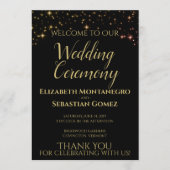 Elegante Gold Stars auf der Schwarzen Festung Programm (Vorderseite)