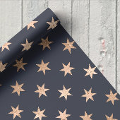 Elegante Gold Stars Lila Geschenkpapier Set