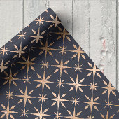 Elegante Gold Stars Lila Geschenkpapier Set