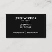 Elegante Gold Stars Visitenkarte (Rückseite)