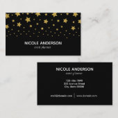 Elegante Gold Stars Visitenkarte (Vorne/Hinten)