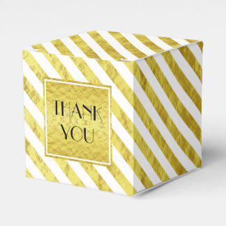 Elegante Gold Streifen Vielen Dank Geschenkschachtel