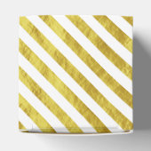 Elegante Gold Streifen Vielen Dank Geschenkschachtel (Oben)